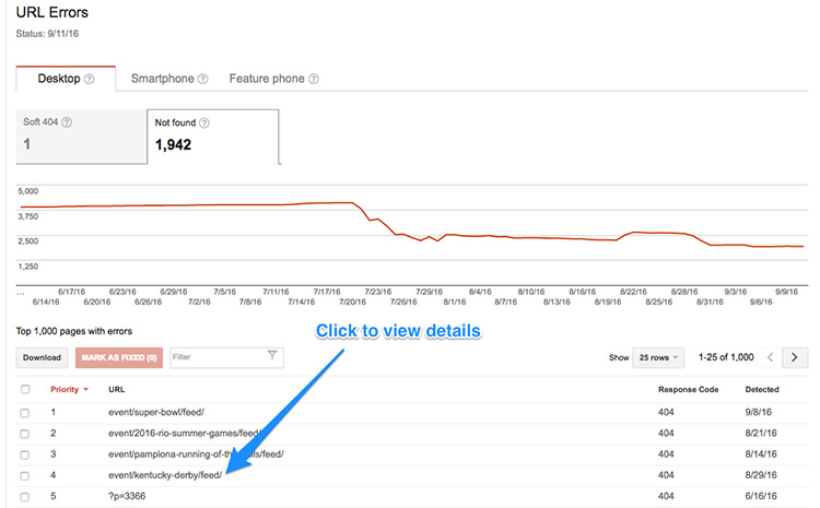 google search console error fixing example