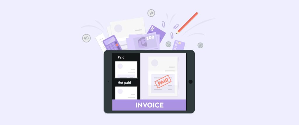 paid invoice illustration