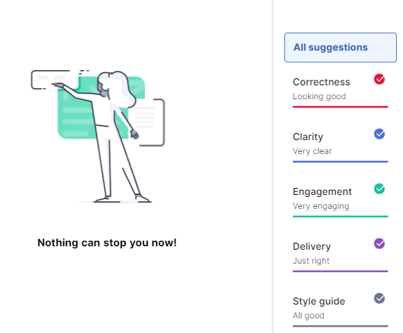 grammarly content suggestions