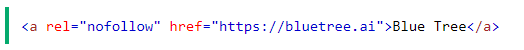 nofollow link example bluetree