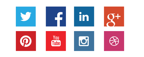 social media sharing twitter facebook youtube instagram pinterest linkedin
